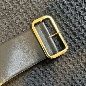 NWOT Womens Zara wide black leather belt size S/80